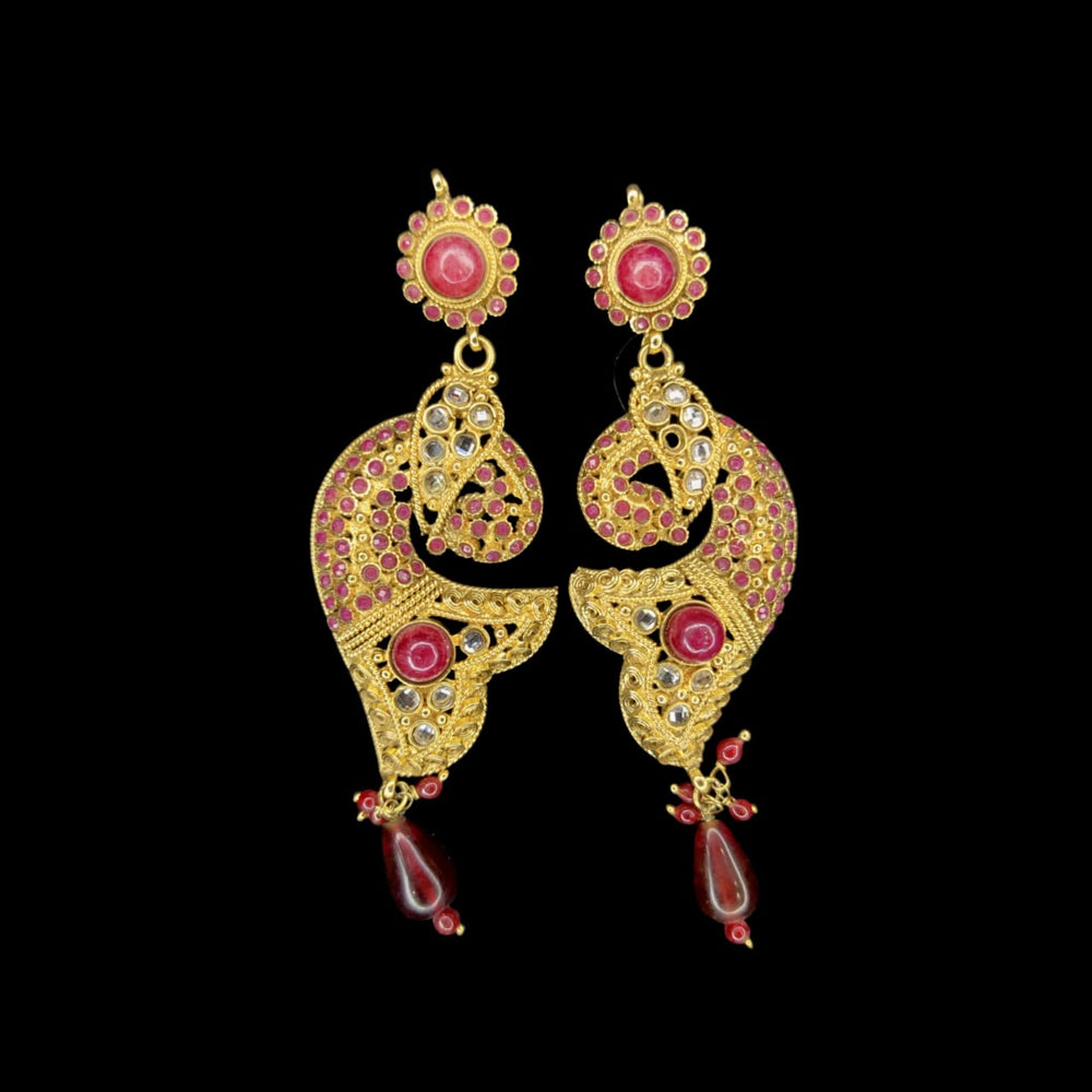 Indian Polki Ear Rings #37