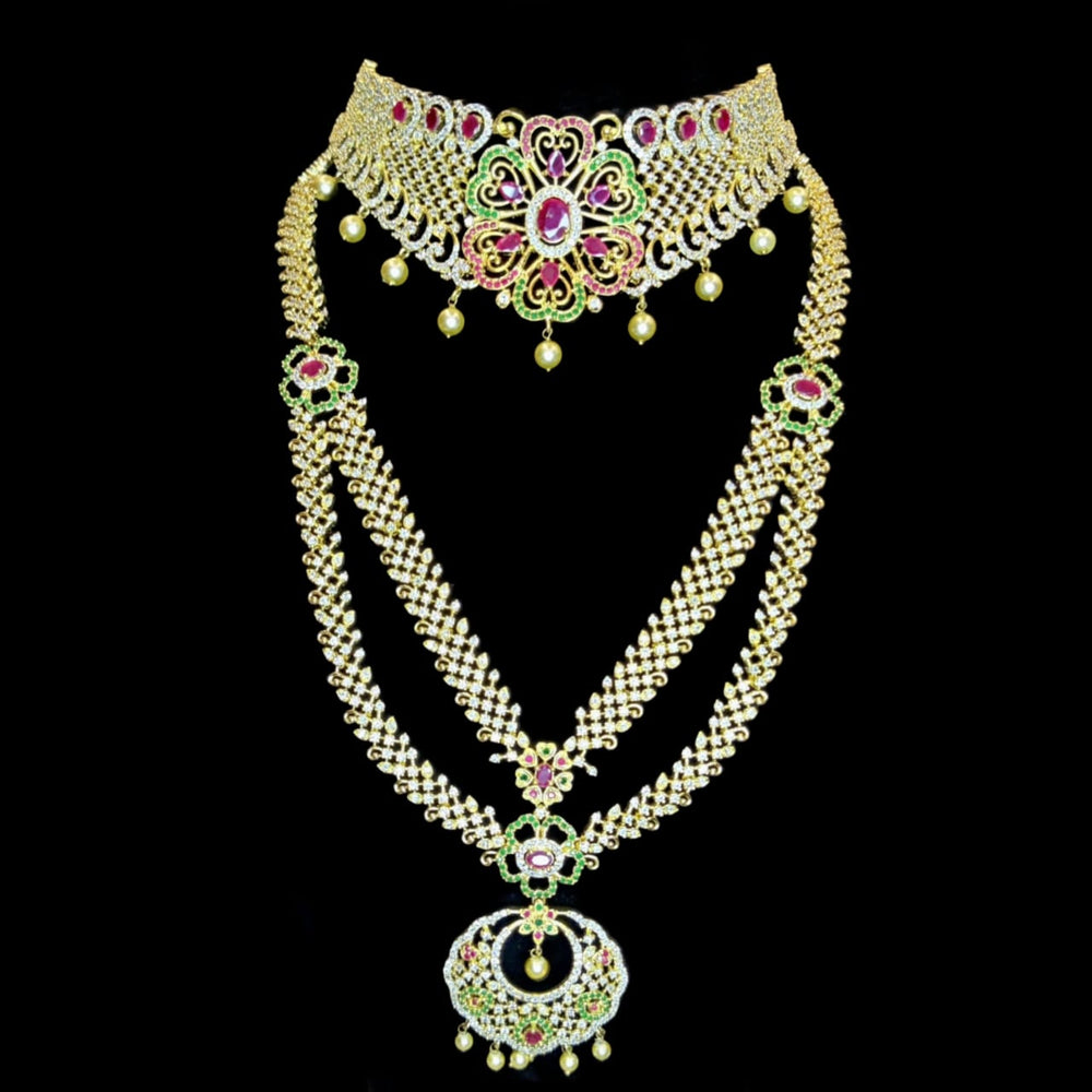 Indian Heavy Bridal Set (1 Carat Gold) #01